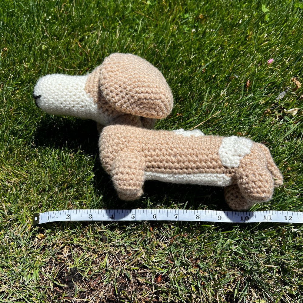 Hand Crocheted Mr. Weenie the Dachshund Stuffed Animal Plushie! - Picture 7 of 14
